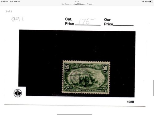 U.S. stamp used Scott #291