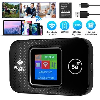 4G LTE Tragbare Mobiler Wireless WLAN Router Hotspot WiFi Modem SIM Karte Slot