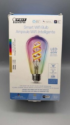 Feit Electric Smart Wi-Fi Bulb LED 60W Color Changing Works for Alexa Hey Google