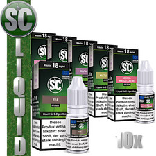 SC Liquid 10x 10ml Probierbox Tabak Frucht Gourmet alle Sorten - 100ml E-Liquid