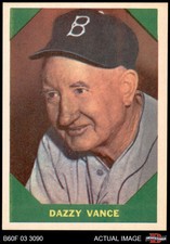 1960 Fleer #51 Dazzy Vance Dodgers HOF 8 - NM/MT