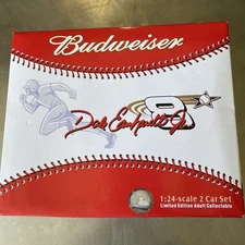 XRARE 2-1:24 Dale Earnhardt Jr #8 BUDWEISER 2 Car Set CHROME DieCast NASCAR SET