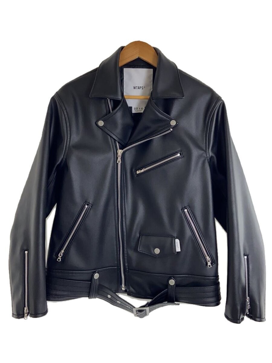 Wtaps Black Leather Blouson Jacket Brdt-Jkm07 Style 347