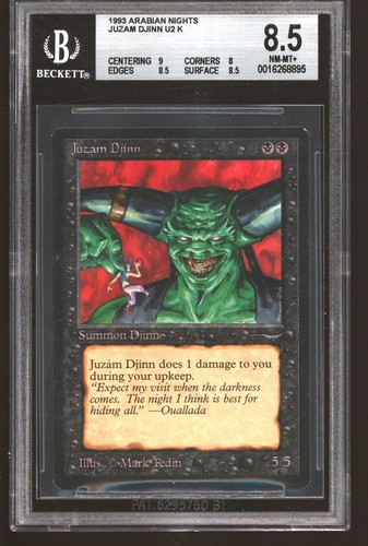 Magic MTG Arabian Nights Juzam Djinn BGS 8.5 - 9 8 8.5 8.5 NEAR MINT NM