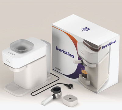 New Philips Baristina Automatic Espresso Machine -Milky White (BAR300/00)