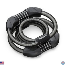 5-Digit Combination Electric Scooter Lock - 12MM Dual Cable Anti-Theft Security