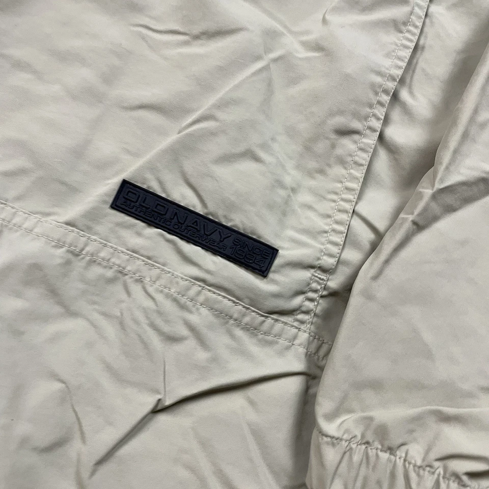 Vintage Old Navy Windbreaker Anorak Jacket y2k 90s Striped M Pullover 1/2 Zip - Image 4 of 4