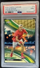 Marketplace image: 2025 Topps Chrome Tennis JAKUB MENSIK SUPERFRACTOR #1/1 PSA 9