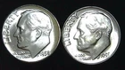 1958 1959-P  10C Roosevelt Dime (2  Coins) BU 90% Silver 26ctt0106-1