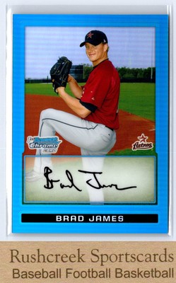 2009 Bowman Chrome #BCP195 Brad James /150 Prospects Blue Refractors