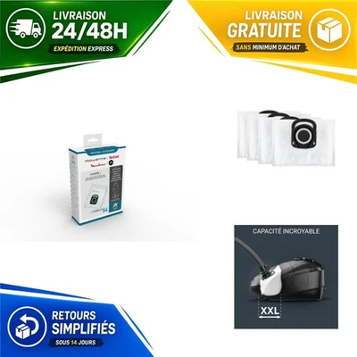 Rowenta 4 Sacs Hygiène+ Compatibles Aspirateurs Silence Force et Power XXL - Photo 1/4