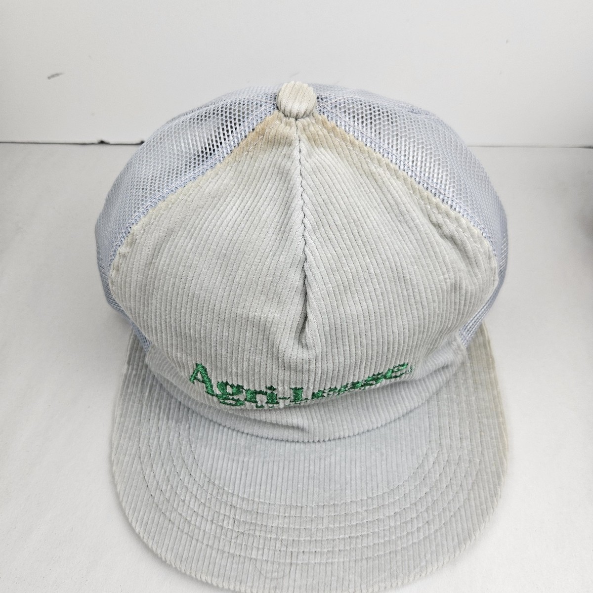 Vintage USA MADE Corduroy Agri-Lease Farm Trucker Hat Snapback Cap View 2