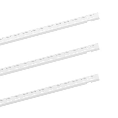Shelftrack 60 In. X 1 In. White Standard (3 Pieces)