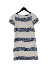 French Connection A-Line Midi Dress UK10 in Cream