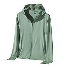 Women's Athletic Jackets Sun Protective Jacket with Thumb Holes Zip Up Croppe...