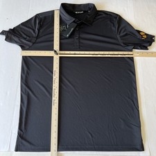 Travis Mathew Polo Shirt Men's L Black Golf Coto Prestige Pure Performance NWT