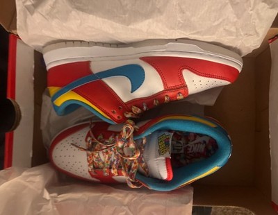 Size 6.5 - Nike Dunk Low x LeBron James x Fruity Pebbles Red