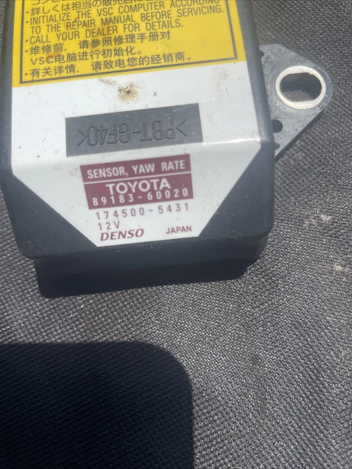 Sensor de velocidad de guiñada Toyota Camry FJ 4Runner Tacoma Lexus IS250 IS350 89183-60020 Foto 3 de 4