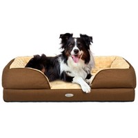 PawHut Dog Bed Calming Pet Bed Dog Mattress for Medium Dogs - Brown
