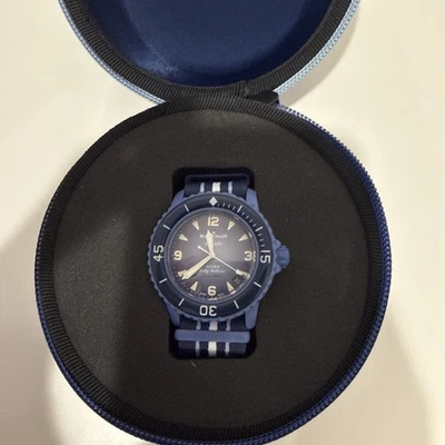 Swatch x Blancpain Bioceramic Scuba Fifty Fathoms Atlantic Ocean SO35A100 Blue - Image 1 of 4