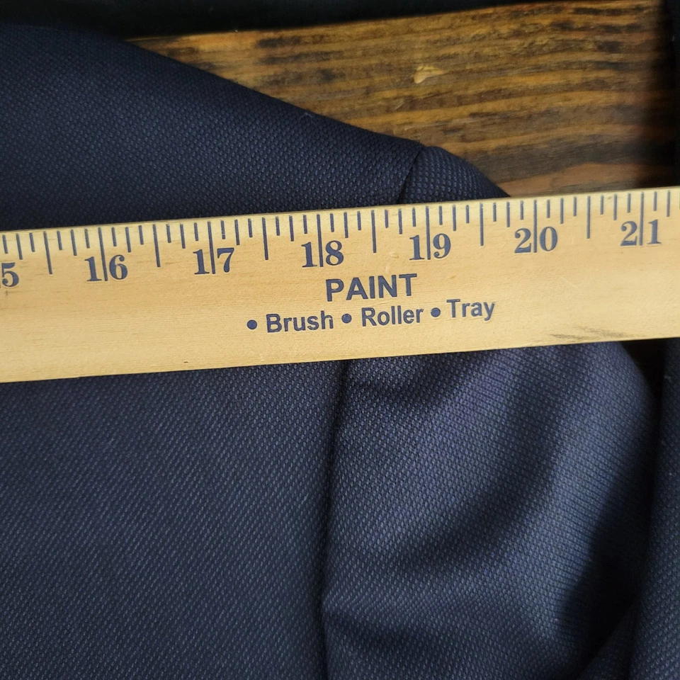 Abrigo Blazer Deportivo Para Hombre JOS A BANK Dos Botones Azul Marino Lana Ojo de Pájaro Doble Ventilación 46S Foto 3 de 4