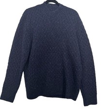 Vince XL Blue multicolor wool blend sweater Men 3572H