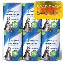 Extra klebrige Fusselrolle 540 Blatt für die Tierhaarentfernung 6 Nachfüllungen