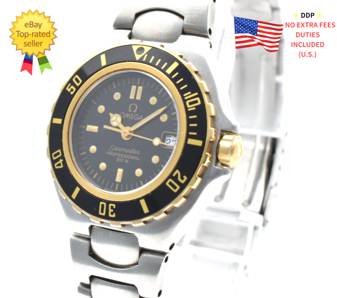 ▶Vintage [N MINT] OMEGA Seamaster Pro 796.1041 200m Black Dial Silver 28mm Watch