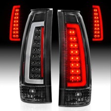 Chevy C/K Silverado 88-99 LED Tube Tail Lights Matte Black Pair Set