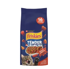Friskies Dry Cat Food, Tender & Crunchy Combo, 16 LB