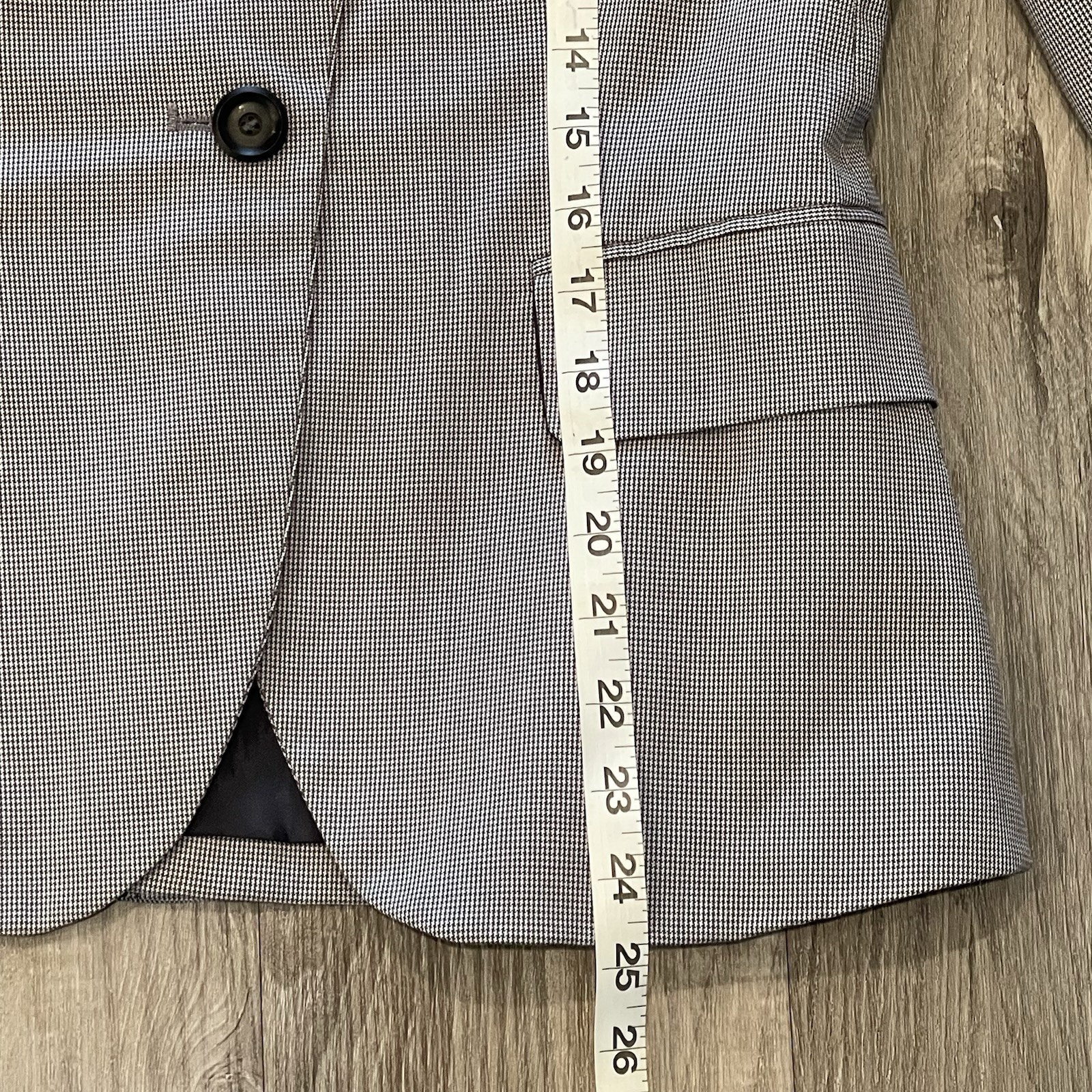 Zara Basic Women’s Single Button Mini Houndstooth… - image 5