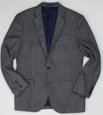 J Crew Ludlow Italian Flannel Wool Slim Suit Jacket 38S Gray Vitale Barberis