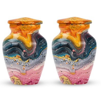 Vibrant Galaxy 3Inch Pack Of 2 - Small Urn For Ashes Keepsake - Keepsake