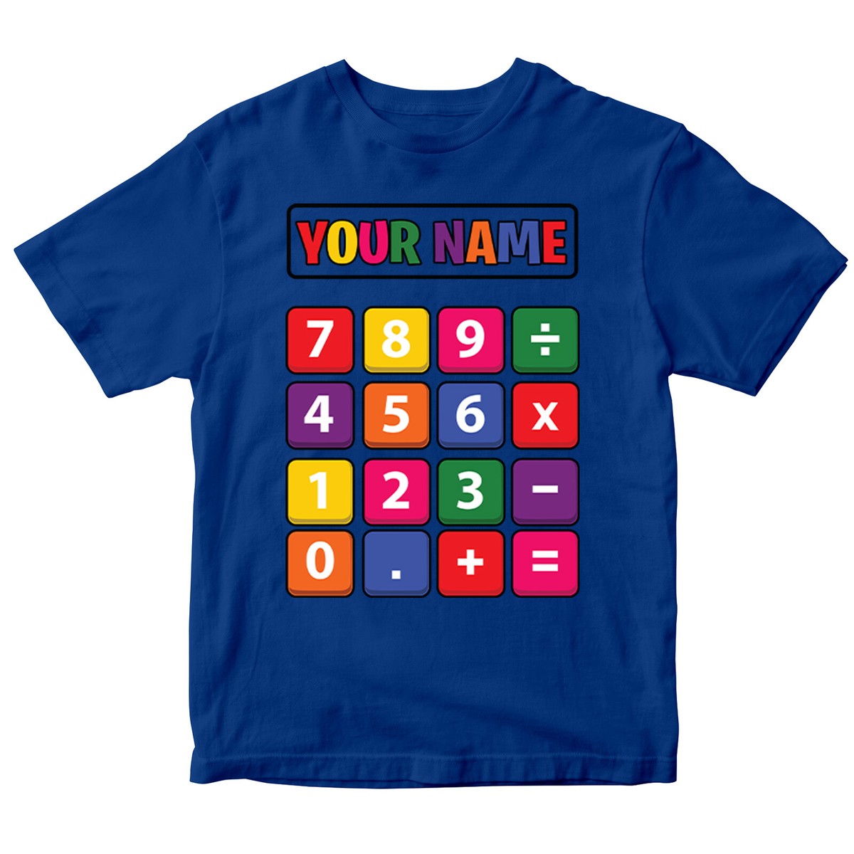 Personalised Calculator National Numeracy Number Day T-Shirts