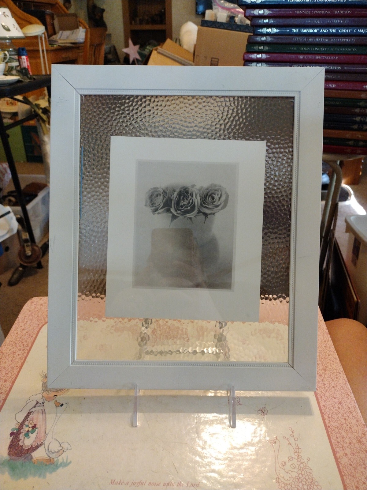 flower-picture-silver-glass-frame-size-12-25-x-10-25-ebay