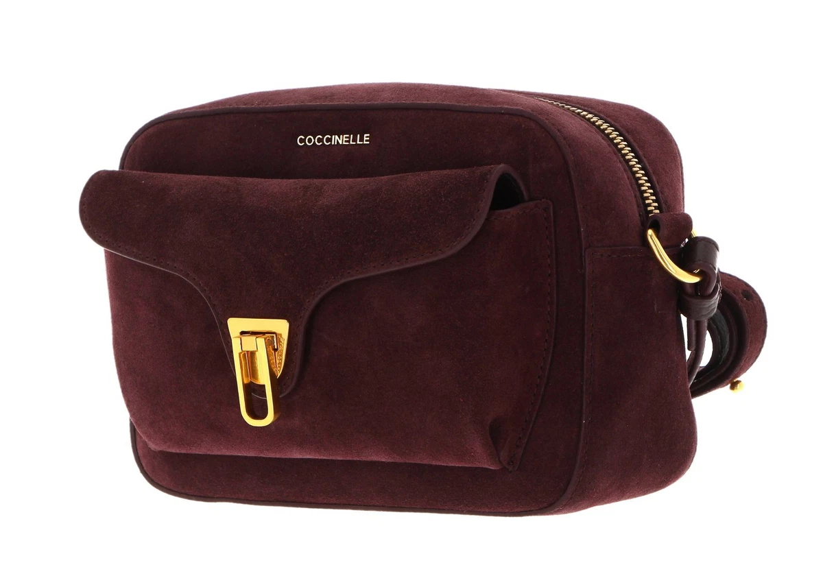 COCCINELLE Beat Suede Handbag Leather Shoulder Bag Darkbrown Dark Brown