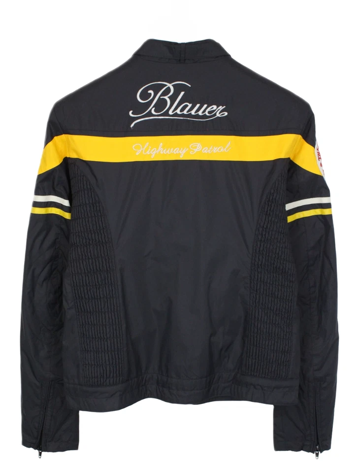 Blue Jacket Women XL Collar Black Lined Zipper Cuff Pockets - Image 2 of 4