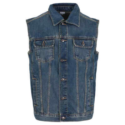 Urban Classics Denim Vest denim blue