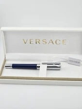 Versace Olympia Blue Silver Ballpoint Blue Ink Pen - VS6010017
