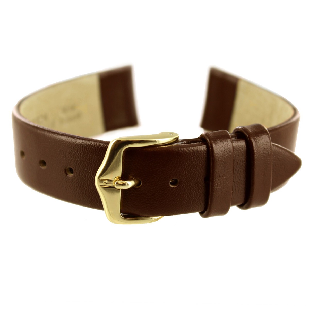 19mm Hirsch Diamond Calf Brown Genuine Leather Unstitched 19mm Hirsch Diamond Calf Brown Genuine Leather Unstitched