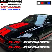 5.0L PERFORMANCE Car Hood decals emblem for Ford Mustang GT F150 2pcs
