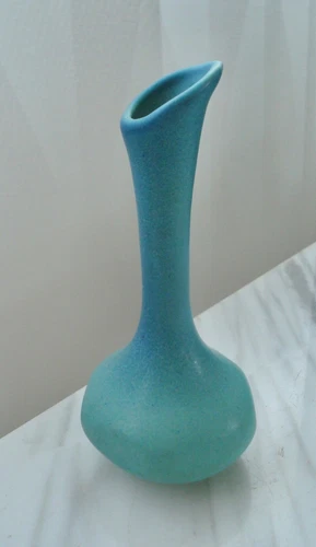 Vintage Colo Spgs Turquoise Ming Blue Arts Crafts VAN BRIGGLE Pottery Bud VASE