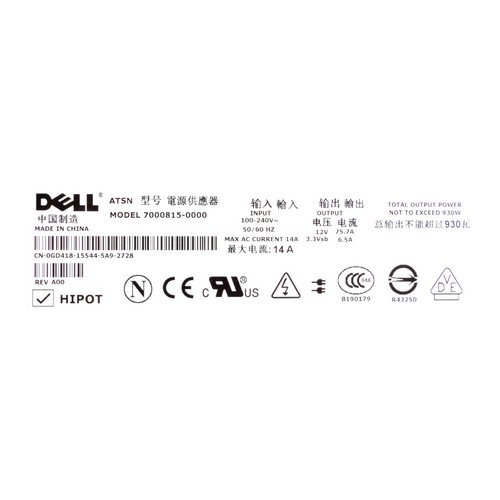 DELL 0GD418 930W 7000815-0000 FÜR 2800 POWEREDGE - Bild 3 von 3
