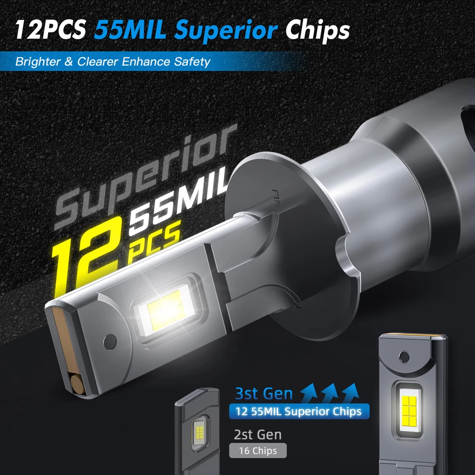 Faros LED Bevinsee H3 para motocicleta Buell XB12R Firebolt 2004-2010 Foto 4 de 4