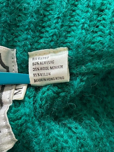 Cárdigan verde acanalado manga larga con un botón para mujer La Vogue bolsillo lateral mediano - Imagen 7 de 8