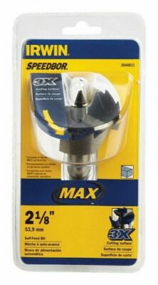 Irwin Speedbor 3046011 2-1/8'' 3 Cutter Self-Feed Wood Bit