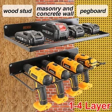 Heavy Duty Power Tool Organizer Drill 1-4 Layer Holder Wall Mount Storage Rack