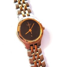 Citizen Womens 5930-K04964 Quartz Watch 2 Tone Watch Bracelet Band Black Dial