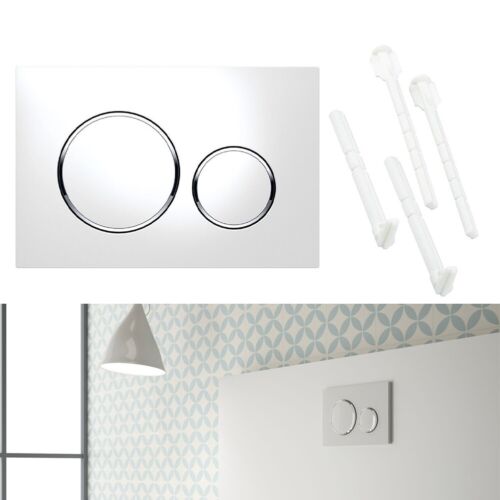 For Geberit Sigma20 White Dual Flush Plate Stylish Design for a Classy Bathroom