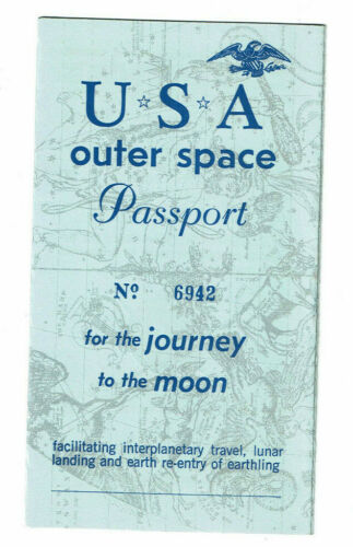 USA Outer Space Passport No 6942 Mondlandung Ersttagsstempel ETS First Day Cover - Bild 1 von 5